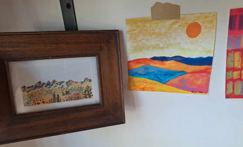 Two landscape paintings by Katja