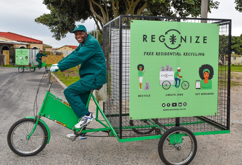 Regenize recycling pick-up bicycle