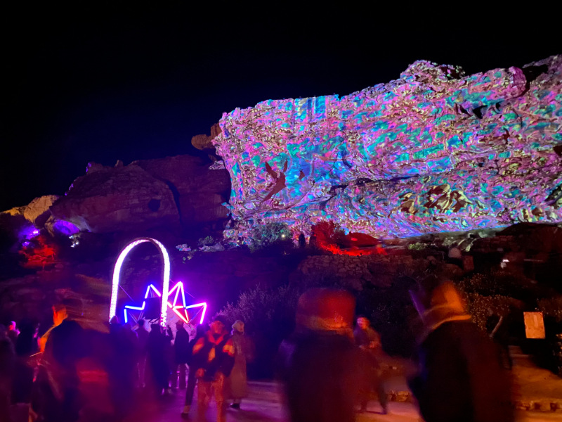 lights on the rock at Zero Gravity